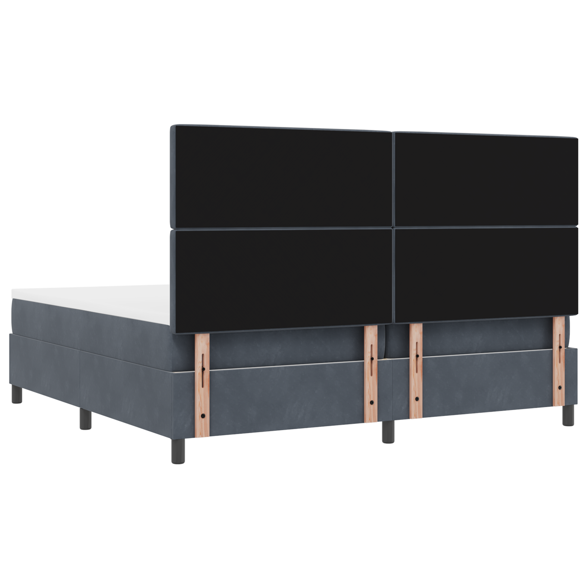 Boxspringbed met matras en LED fluweel donkergrijs 200x200 cm