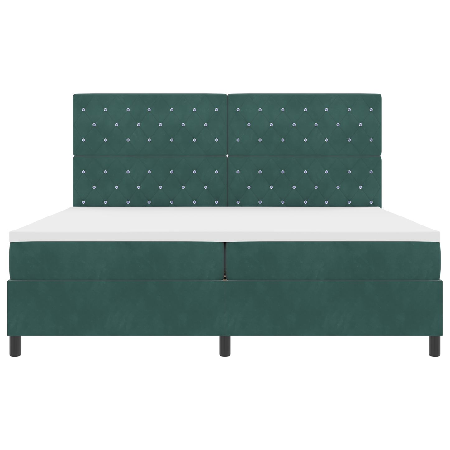 Boxspringbed met matras en LED fluweel donkergroen 200x200 cm