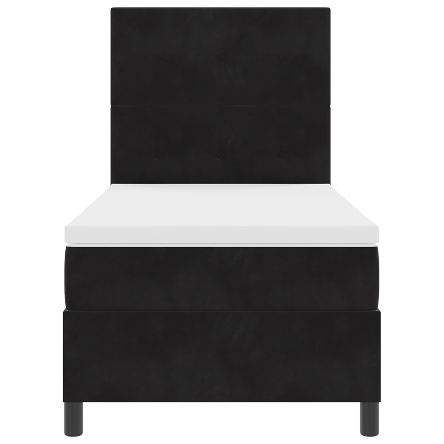 Boxspringbed met matras en LED fluweel zwart 80x200 cm