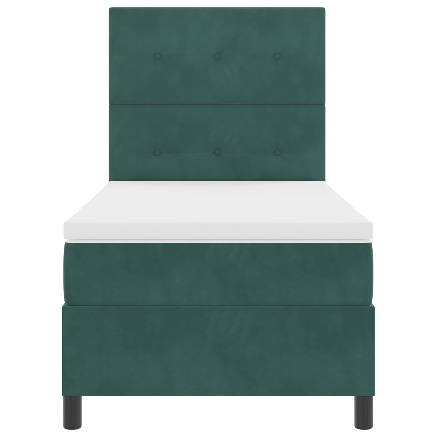 Boxspringbed met matras en LED fluweel donkergroen 80x200 cm