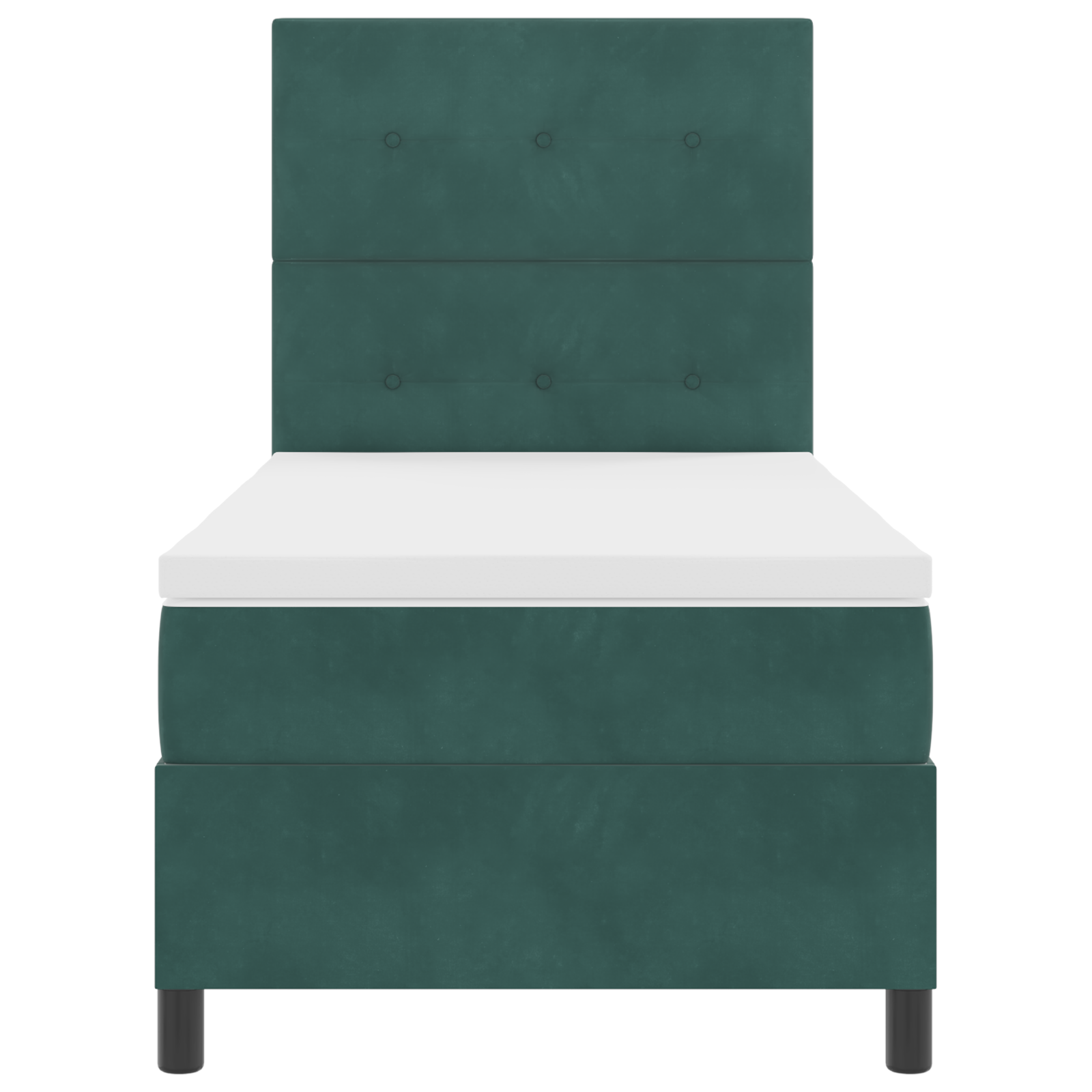 Boxspringbed met matras en LED fluweel donkergroen 80x200 cm