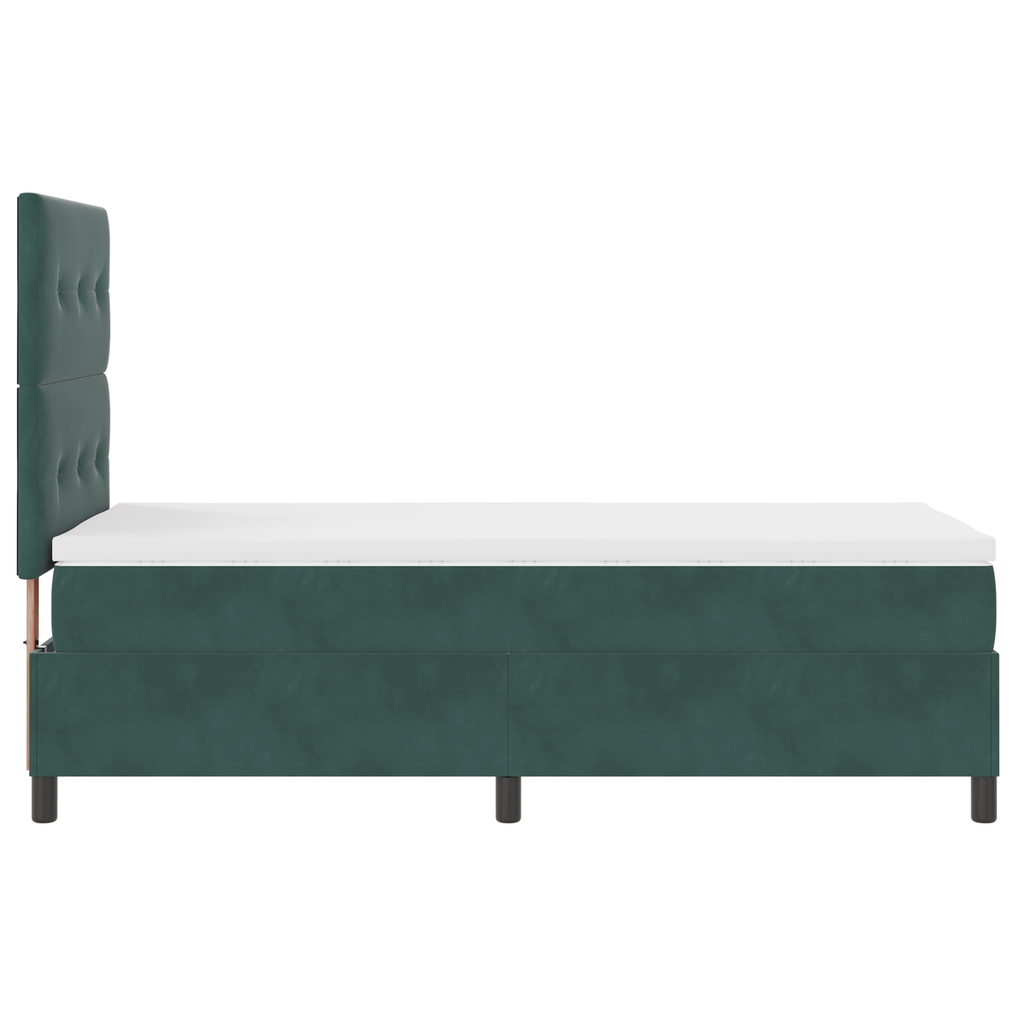 Boxspringbed met matras en LED fluweel donkergroen 80x200 cm