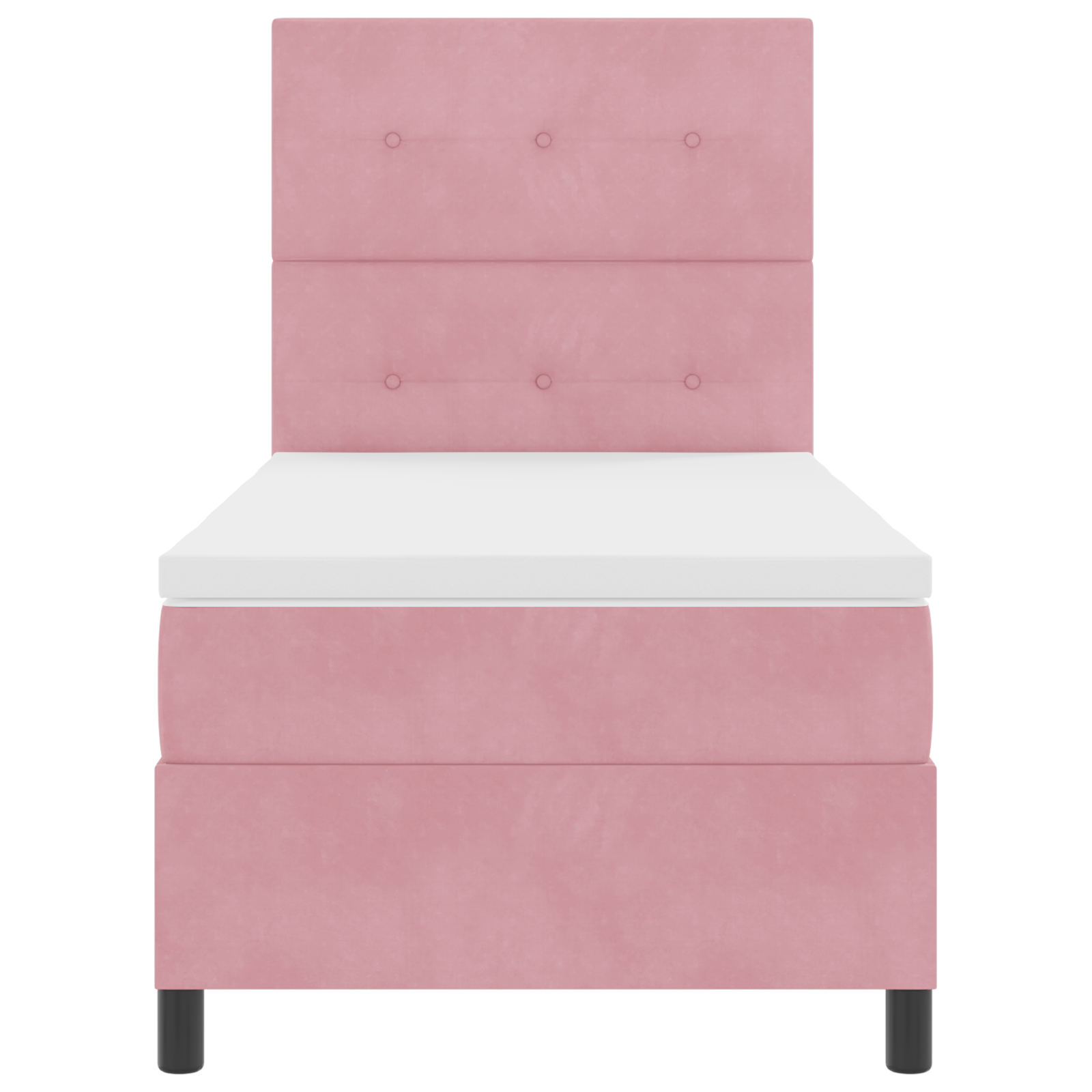Boxspringbed met matras en LED fluweel roze 90x190 cm