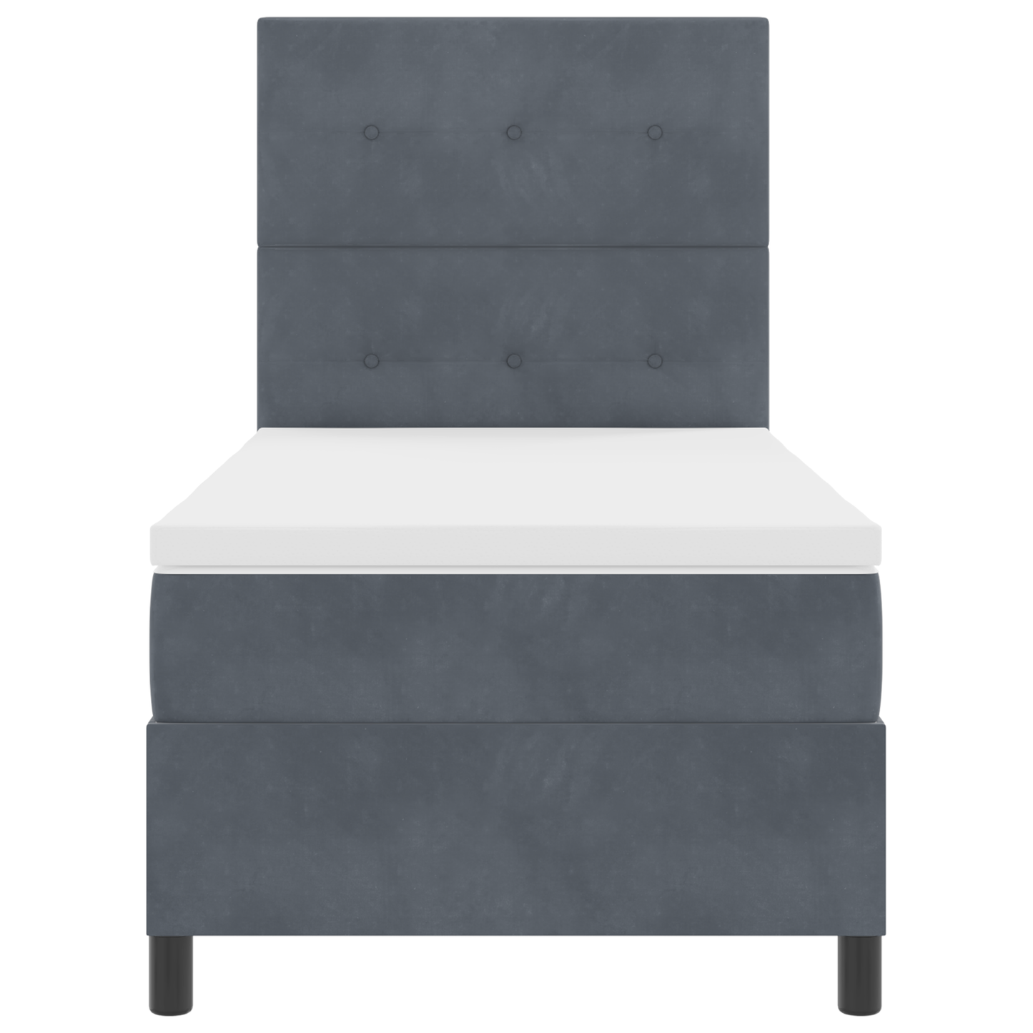 Boxspringbed met matras en LED fluweel donkergrijs 100x200 cm