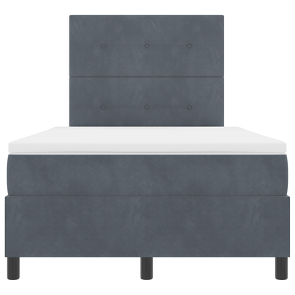 Boxspringbed met matras en LED fluweel donkergrijs 120x190 cm