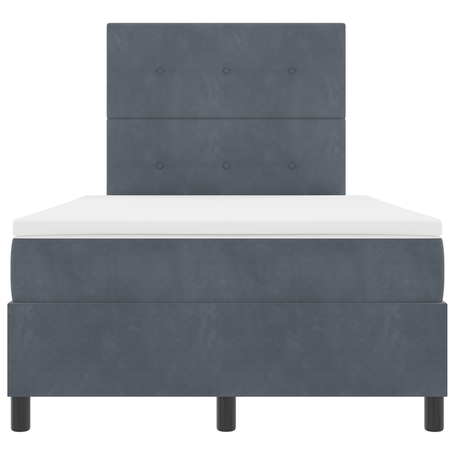 Boxspringbed met matras en LED fluweel donkergrijs 120x190 cm