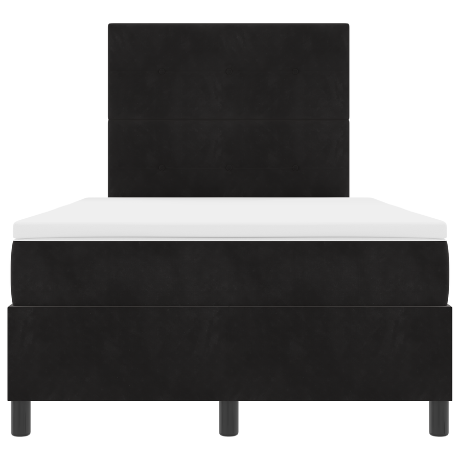 Boxspringbed met matras en LED fluweel zwart 120x190 cm