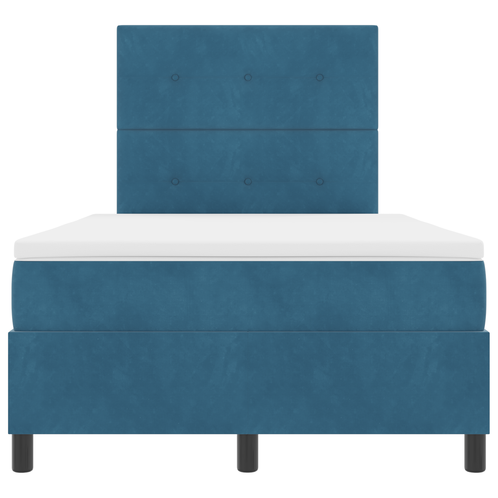 Boxspringbed met matras en LED fluweel donkerblauw 120x190 cm