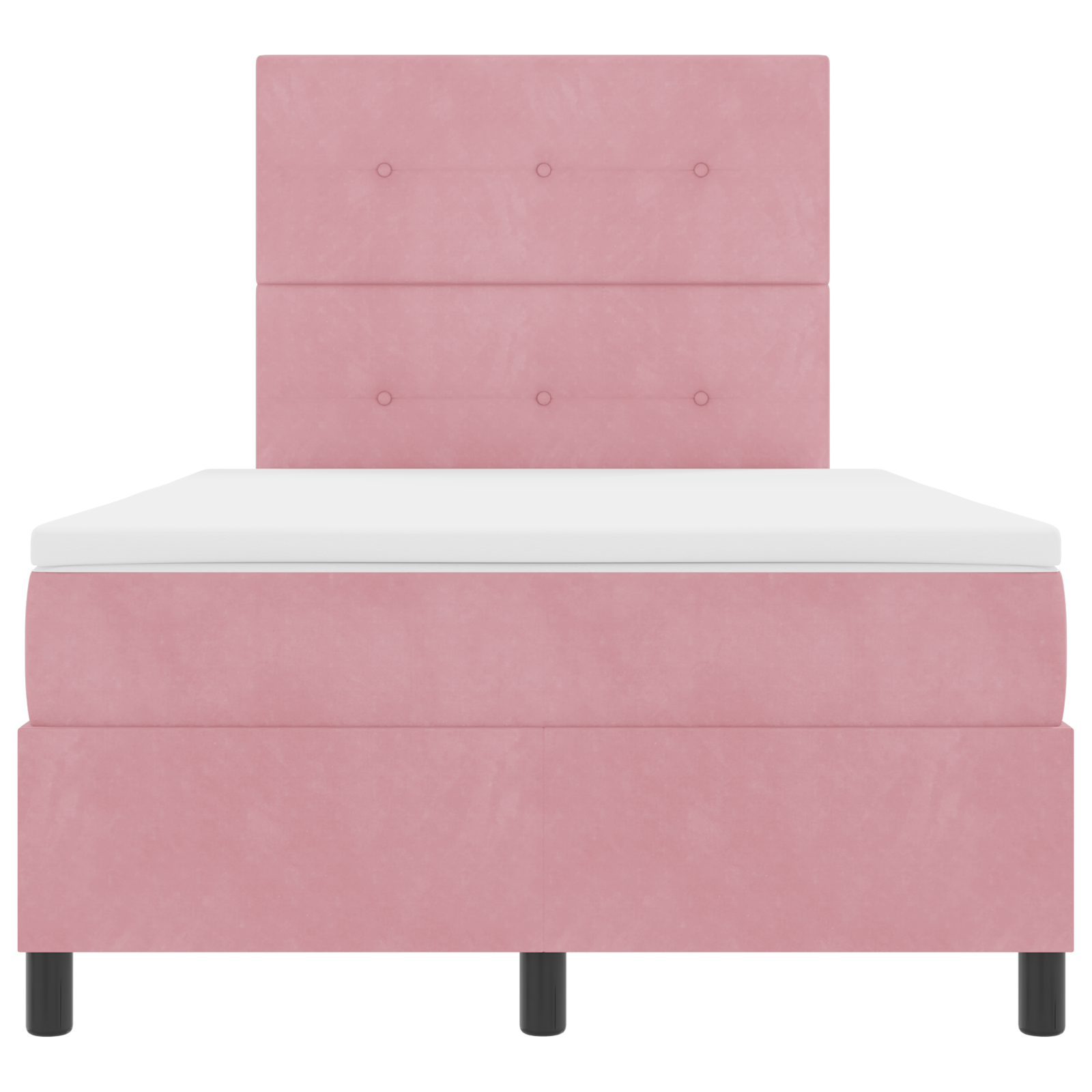 Boxspringbed met matras en LED fluweel roze 120x190 cm
