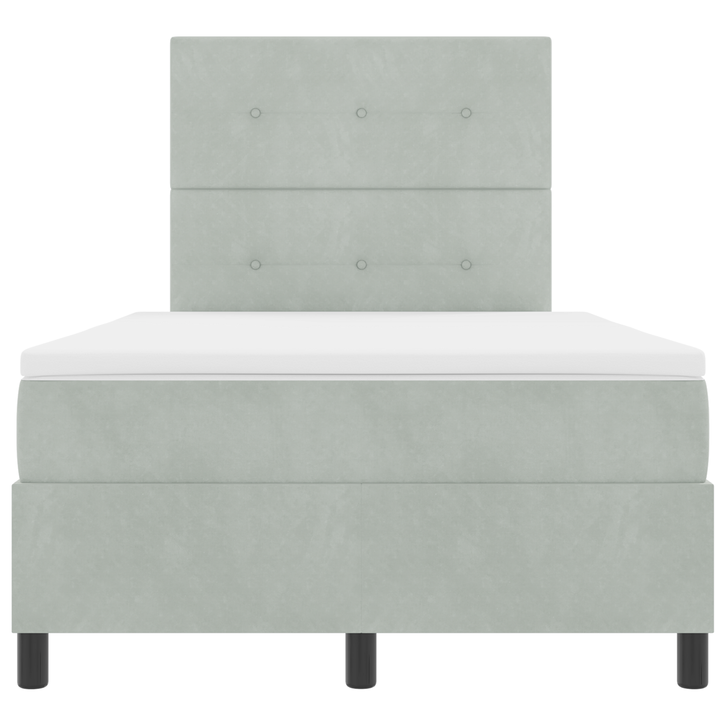 Boxspringbed met matras en LED fluweel lichtgrijs 120x200 cm