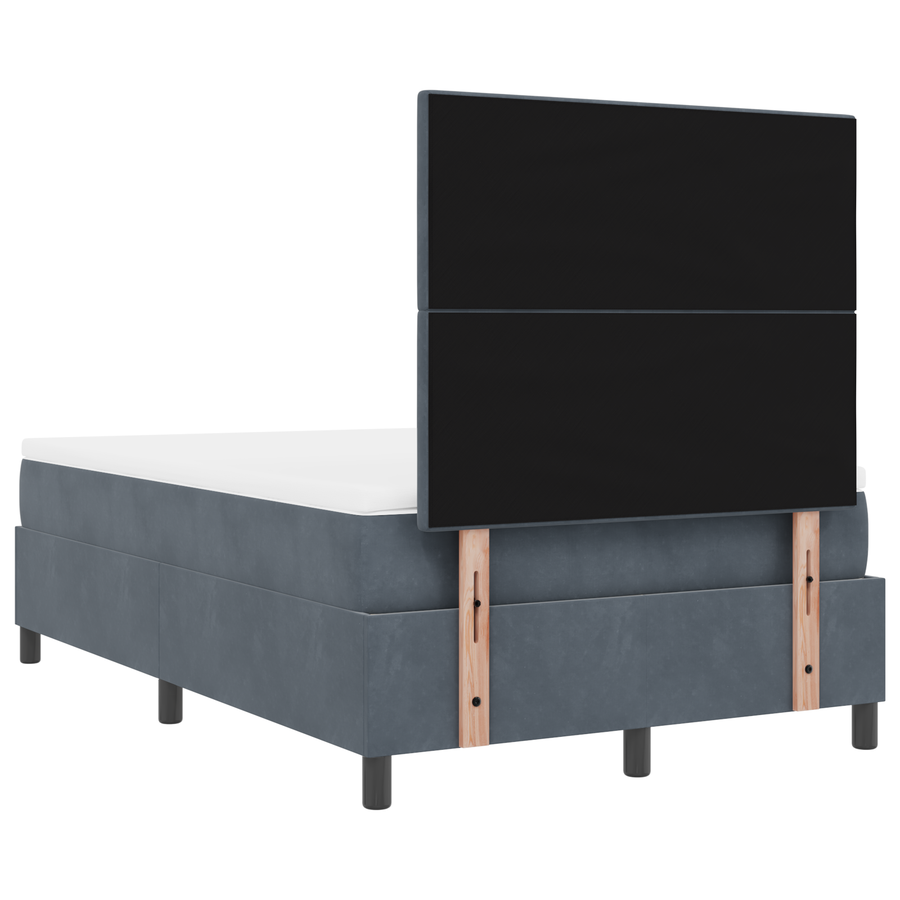 Boxspringbed met matras en LED fluweel donkergrijs 120x200 cm