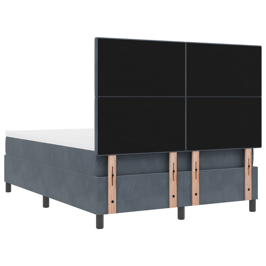 Boxspringbed met matras en LED fluweel donkergrijs 160x200 cm