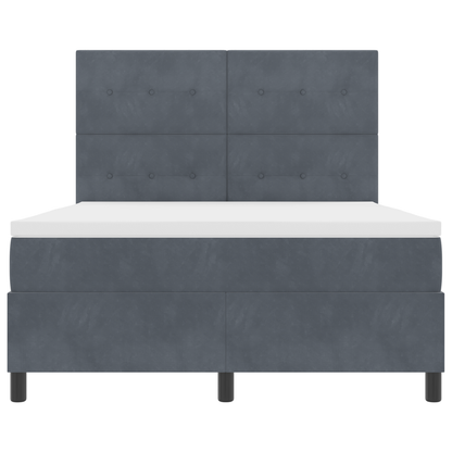 Boxspringbed met matras en LED fluweel donkergrijs 160x200 cm