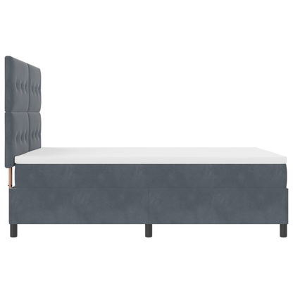 Boxspringbed met matras en LED fluweel donkergrijs 160x200 cm