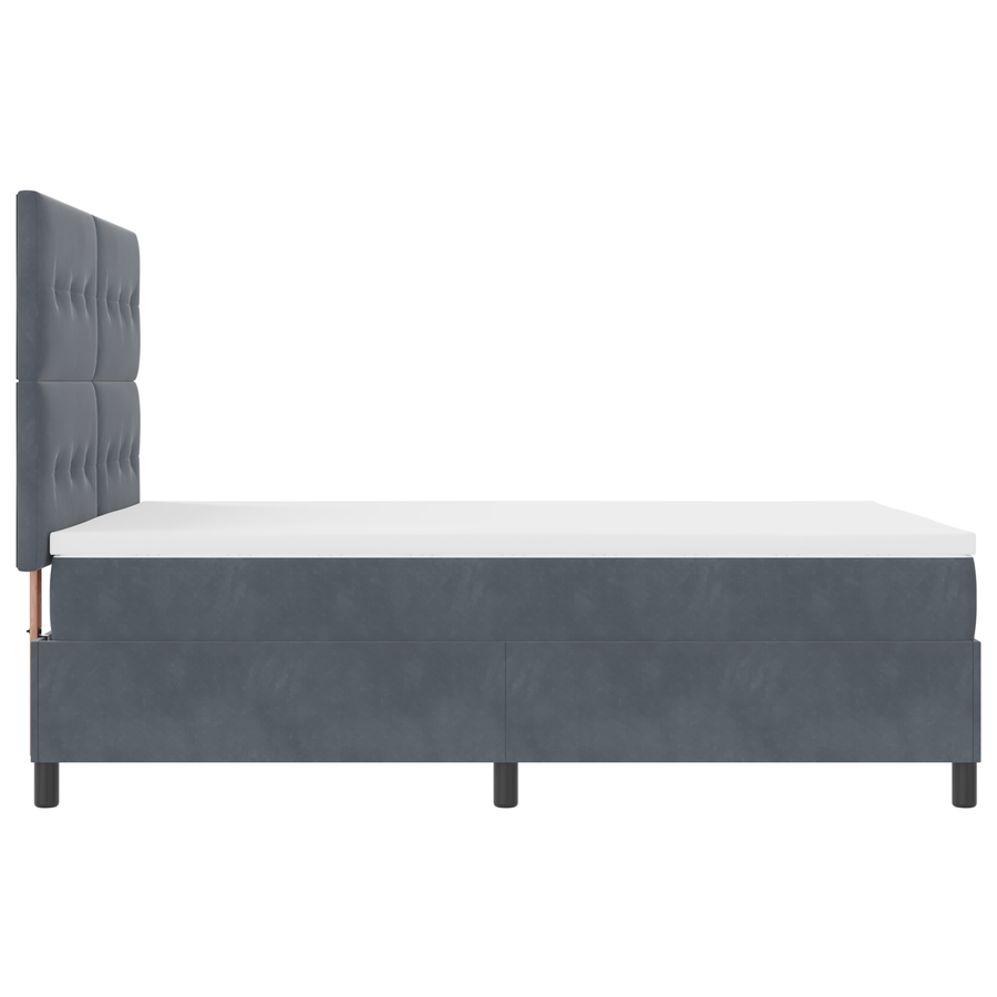 Boxspringbed met matras en LED fluweel donkergrijs 160x200 cm