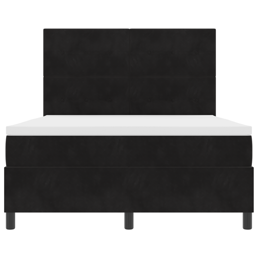 Boxspringbed met matras en LED fluweel zwart 160x200 cm