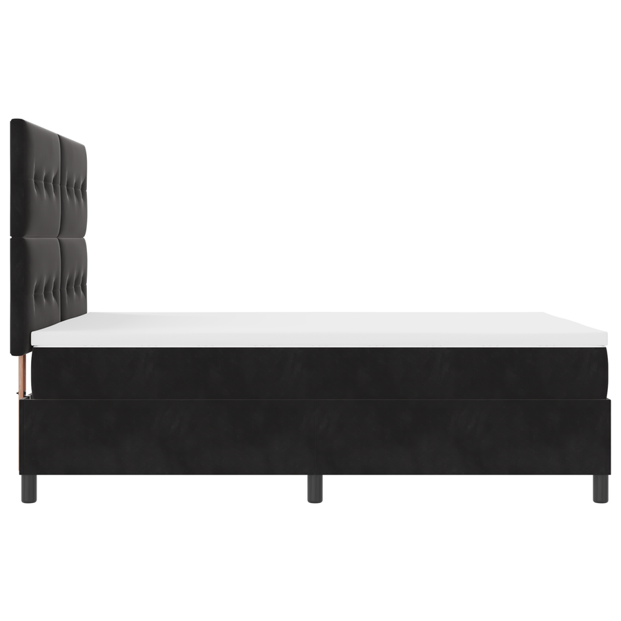 Boxspringbed met matras en LED fluweel zwart 160x200 cm