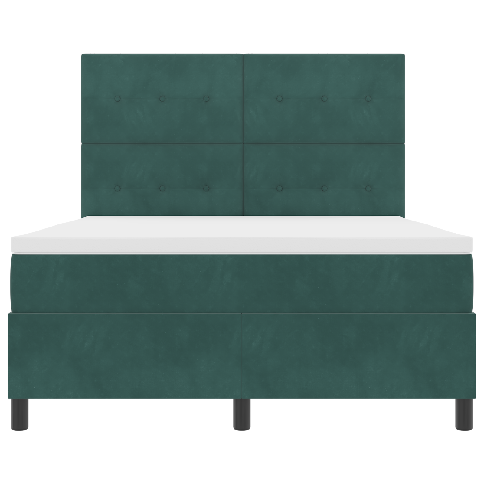 Boxspringbed met matras en LED fluweel donkergroen 160x200 cm