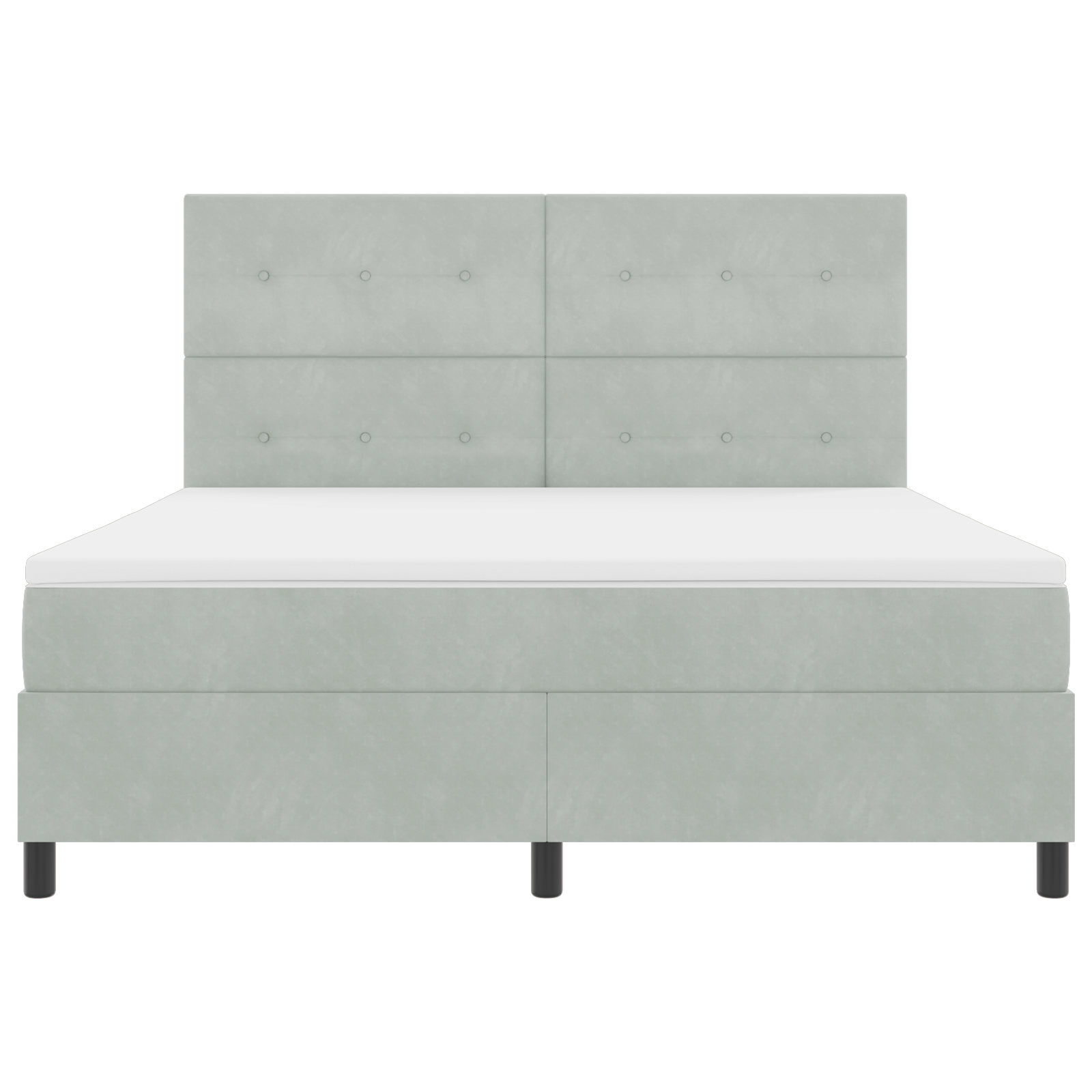Boxspringbed met matras en LED fluweel lichtgrijs 180x200 cm
