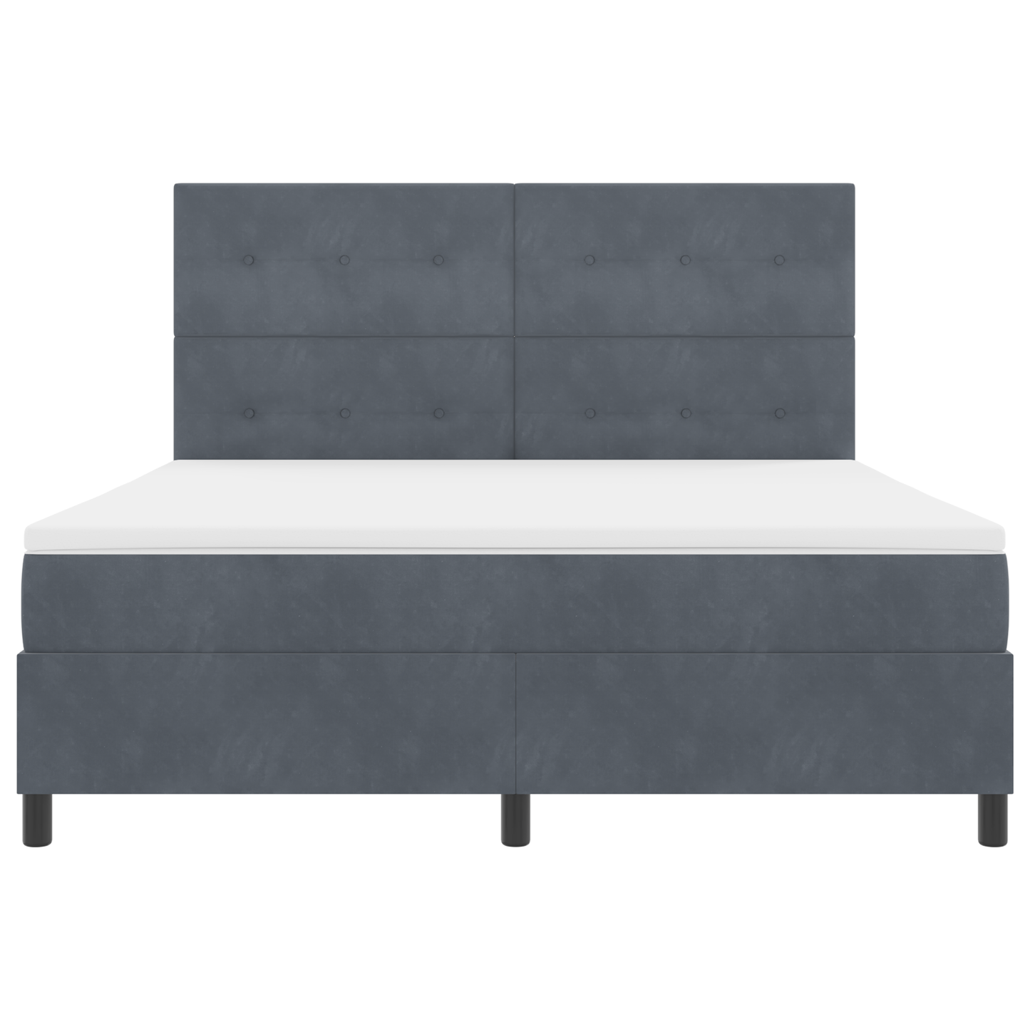 Boxspringbed met matras en LED fluweel donkergrijs 180x200 cm