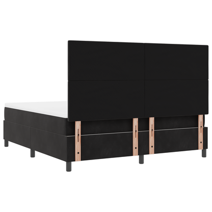 Boxspringbed met matras en LED fluweel zwart 180x200 cm