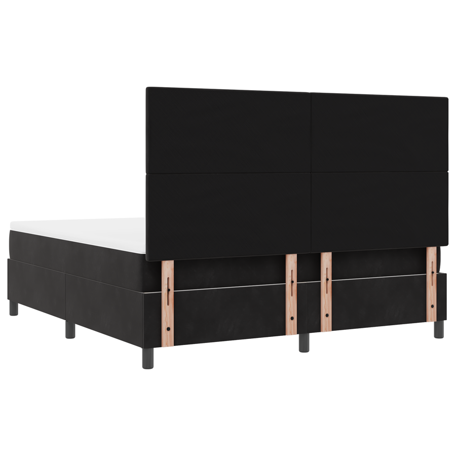 Boxspringbed met matras en LED fluweel zwart 180x200 cm