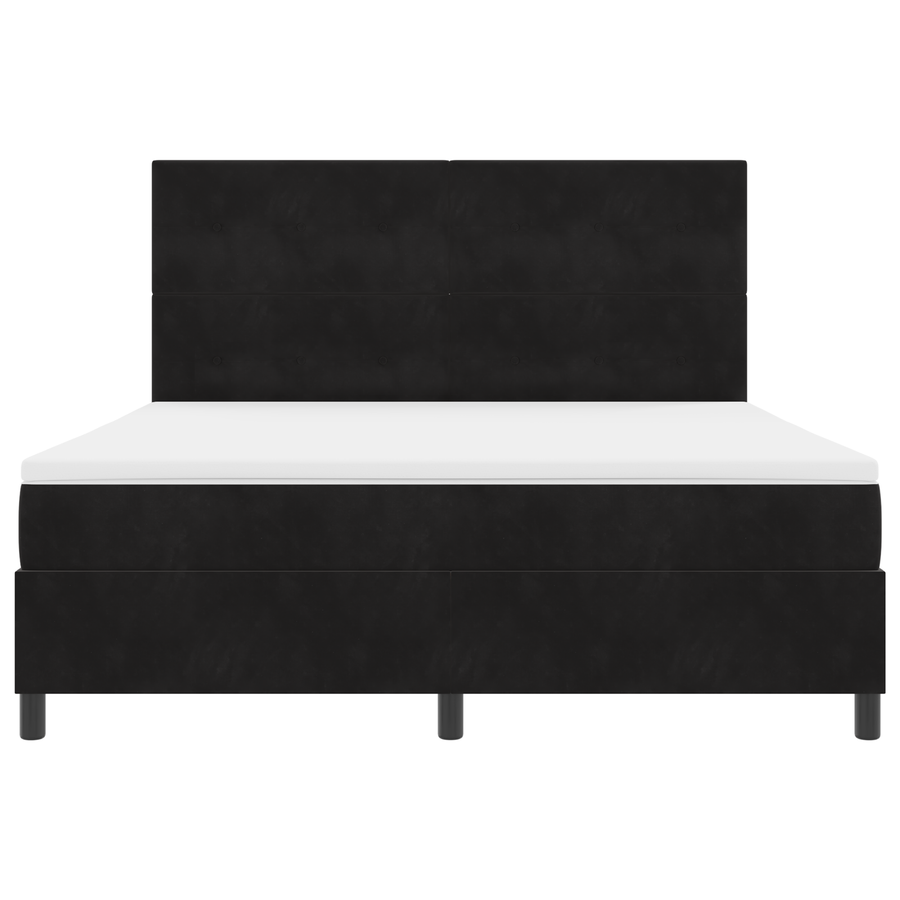 Boxspringbed met matras en LED fluweel zwart 180x200 cm