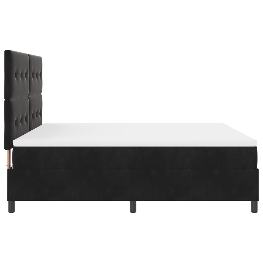 Boxspringbed met matras en LED fluweel zwart 180x200 cm