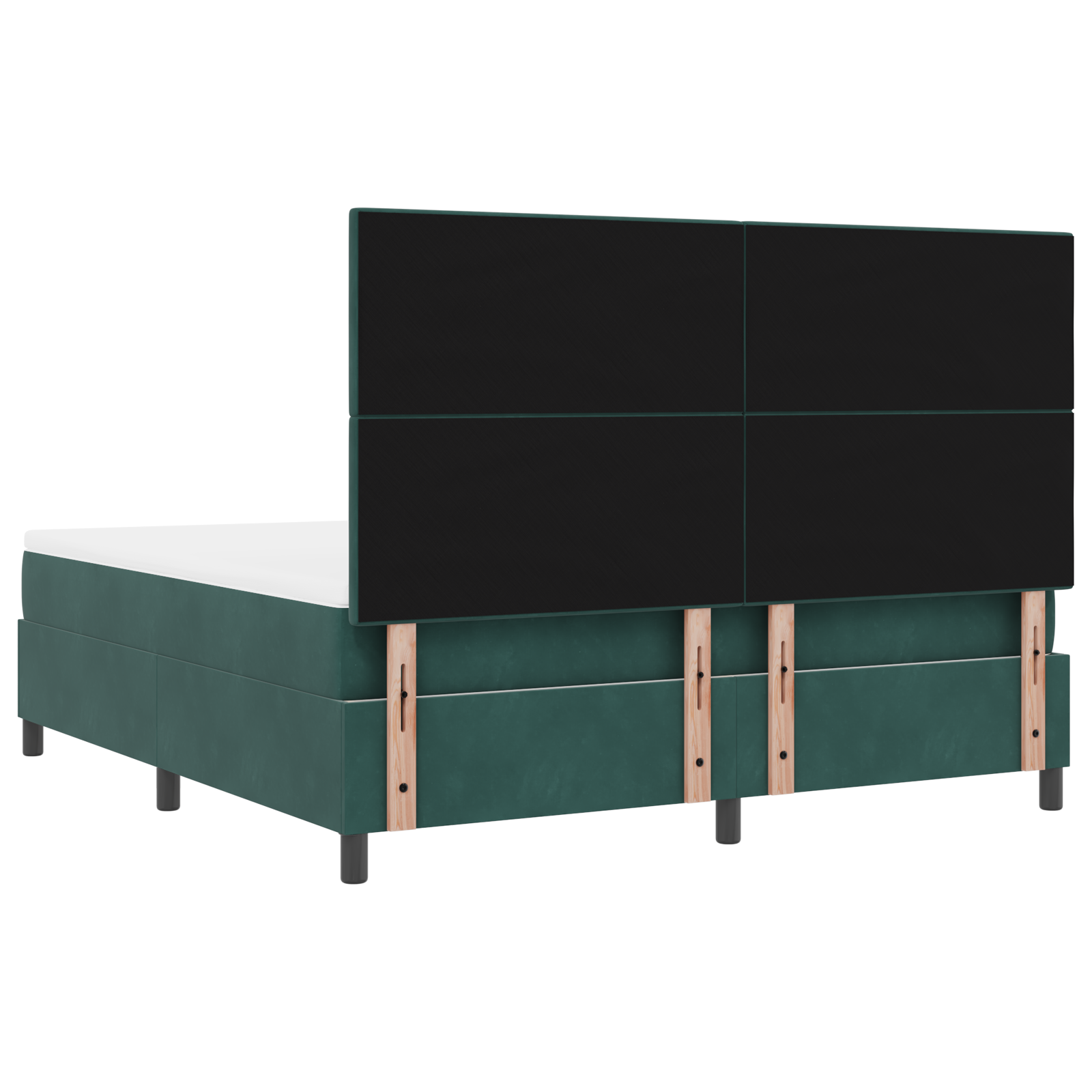 Boxspringbed met matras en LED fluweel donkergroen 180x200 cm