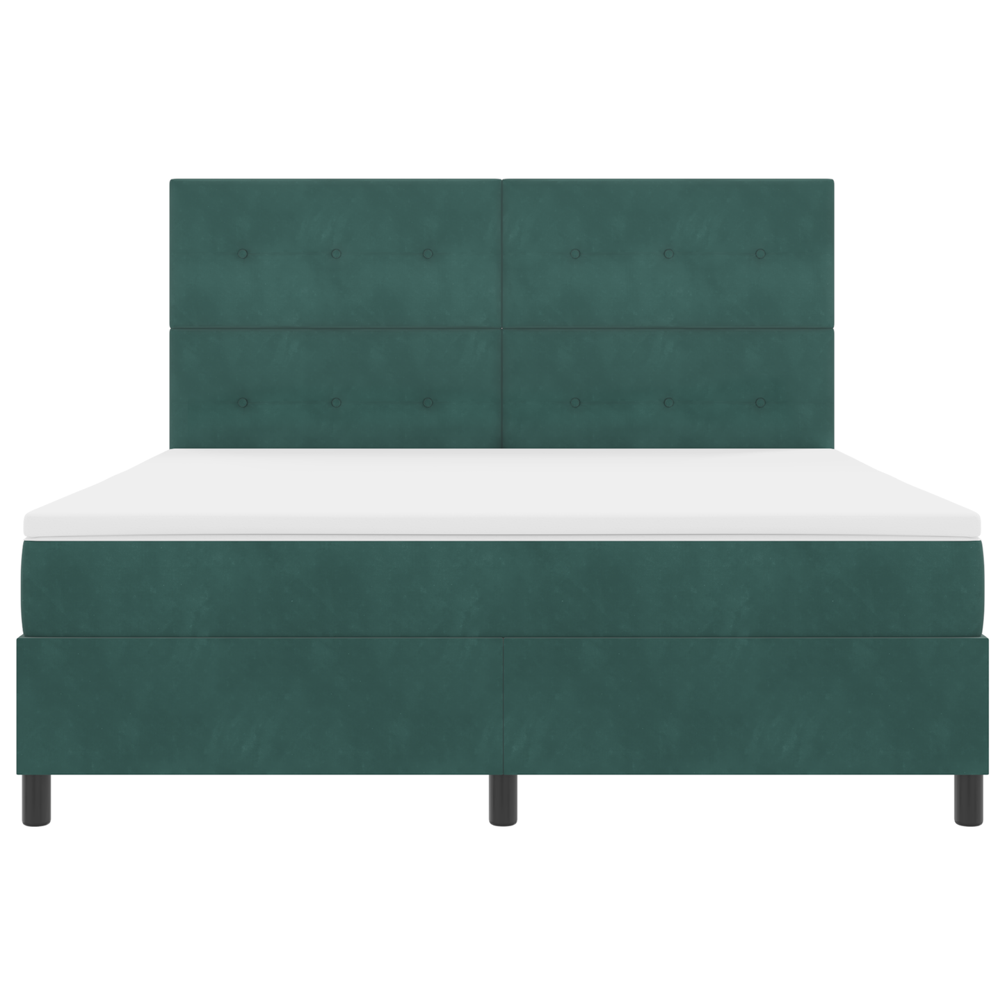 Boxspringbed met matras en LED fluweel donkergroen 180x200 cm