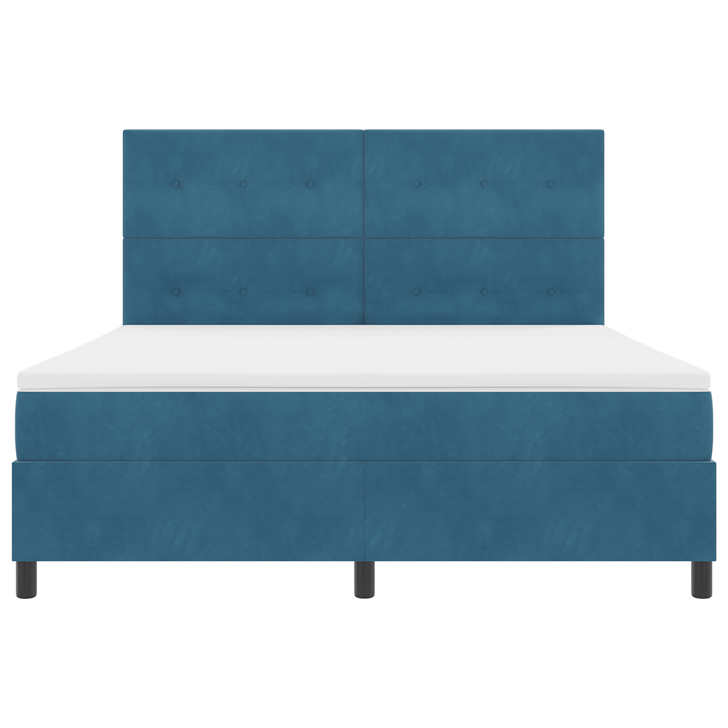 Boxspringbed met matras en LED fluweel donkerblauw 180x200 cm