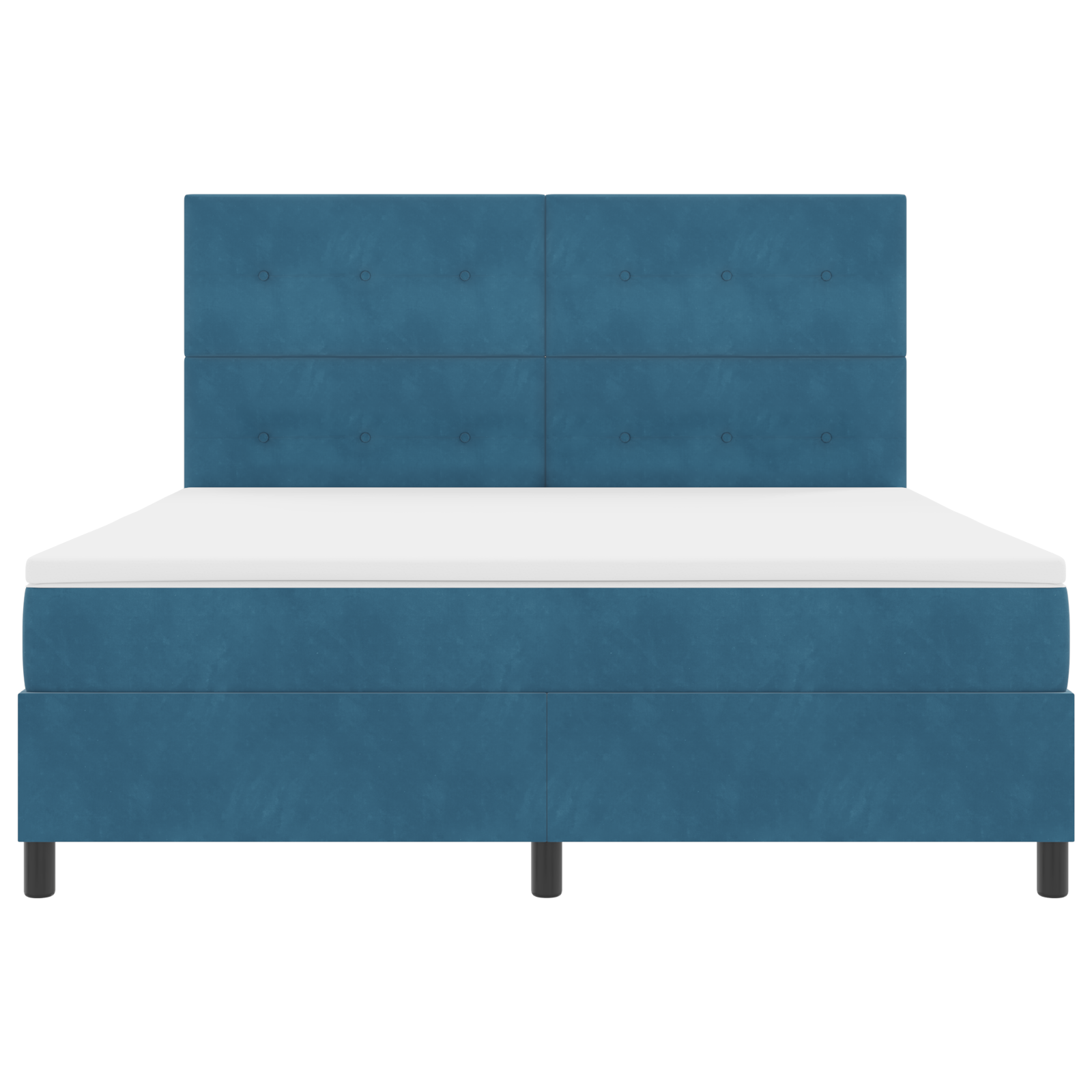 Boxspringbed met matras en LED fluweel donkerblauw 180x200 cm