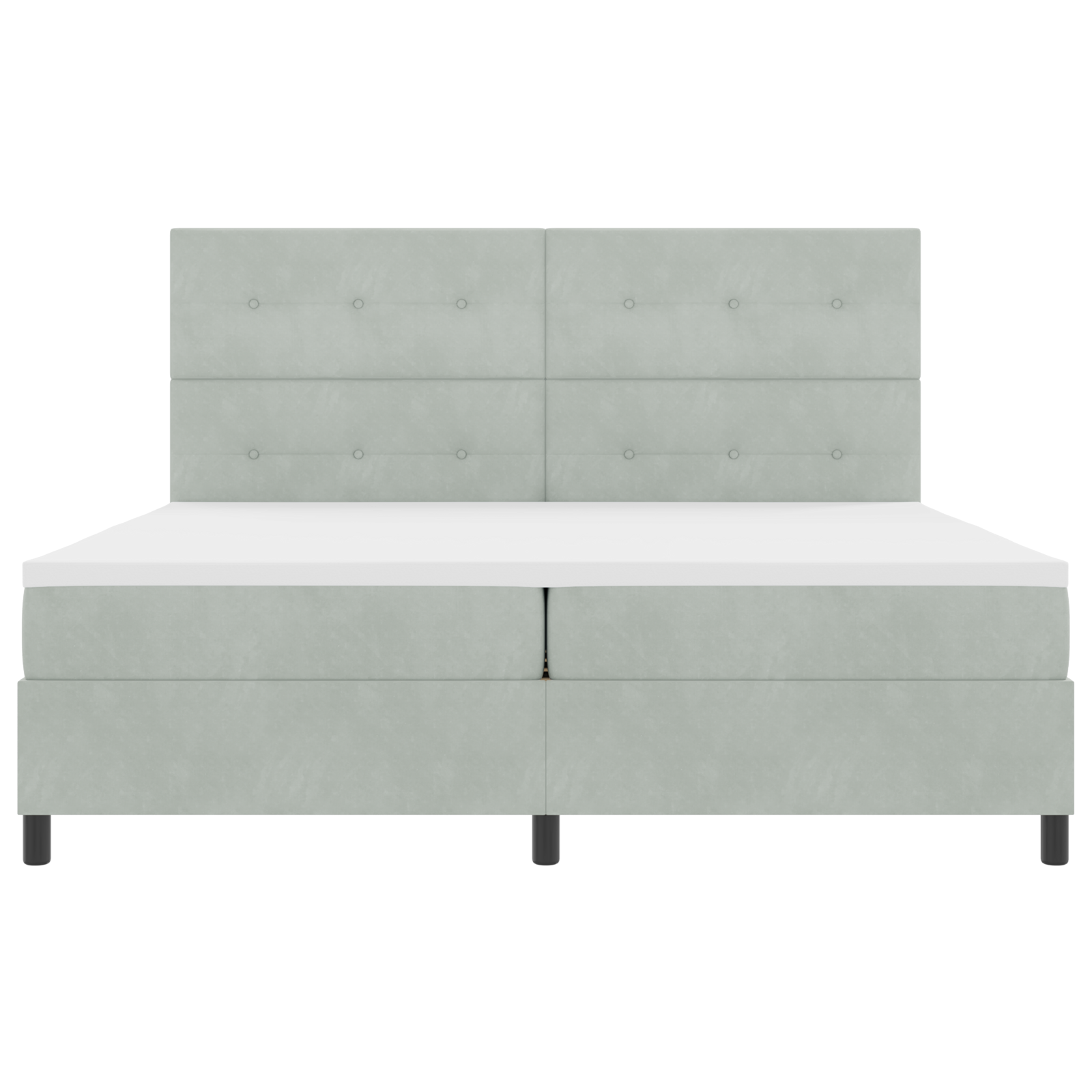 Boxspringbed met matras en LED fluweel lichtgrijs 200x200 cm