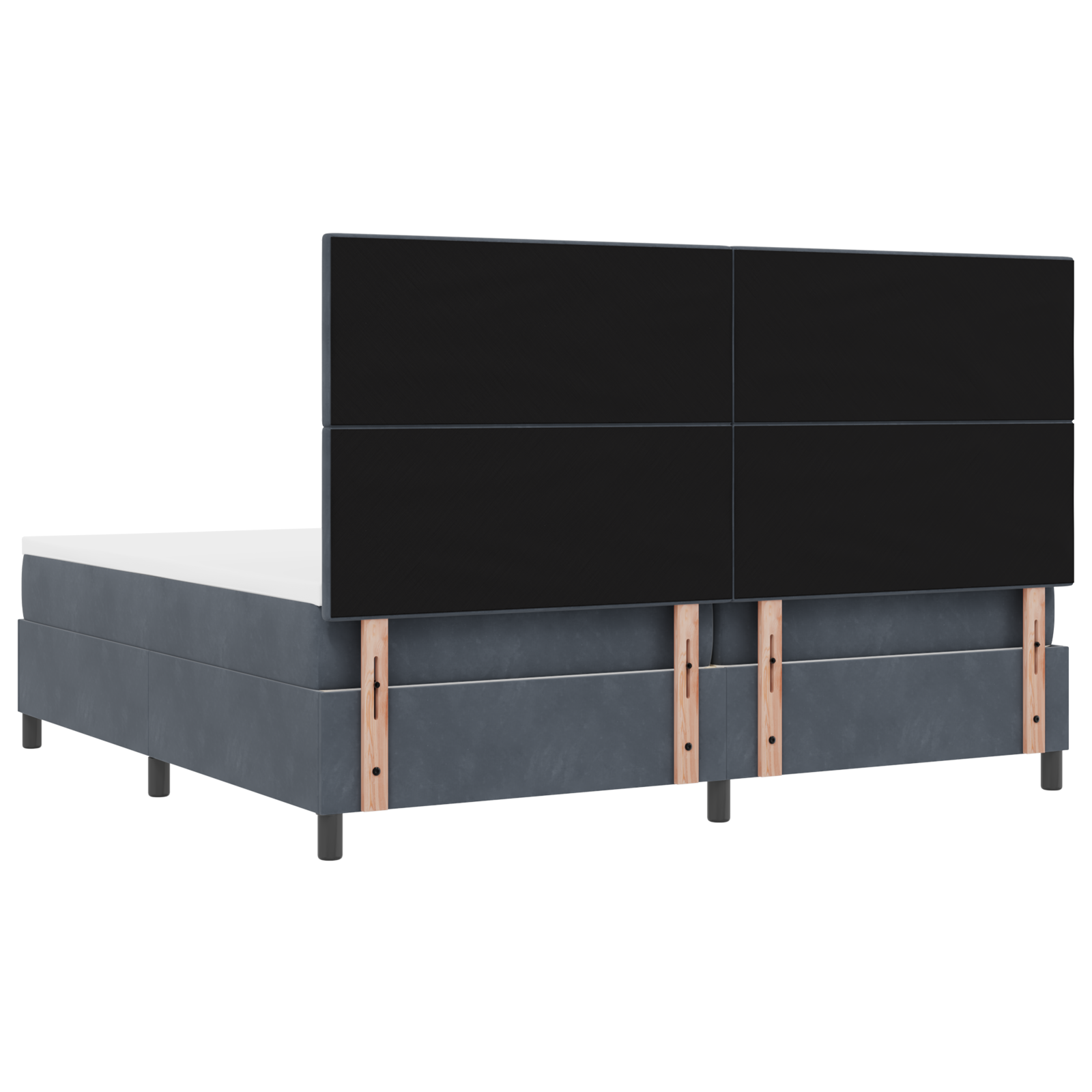 Boxspringbed met matras en LED fluweel donkergrijs 200x200 cm