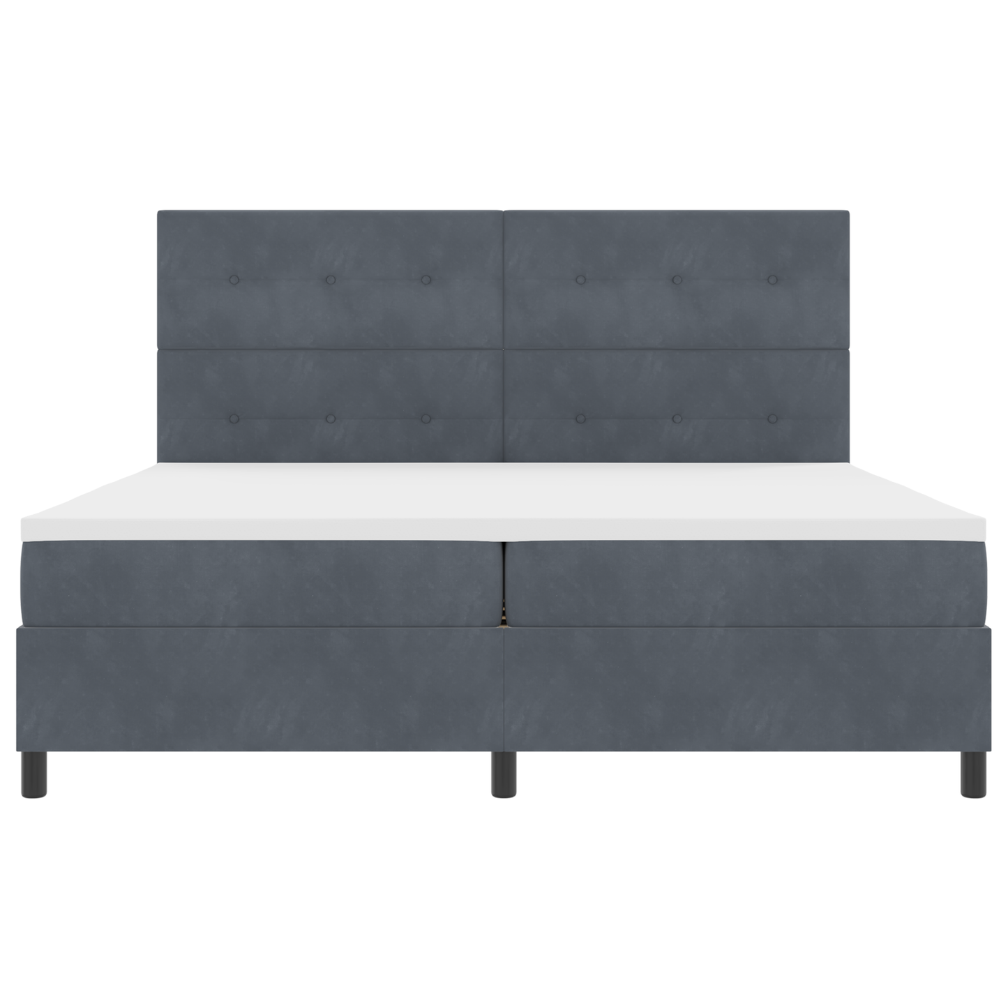 Boxspringbed met matras en LED fluweel donkergrijs 200x200 cm