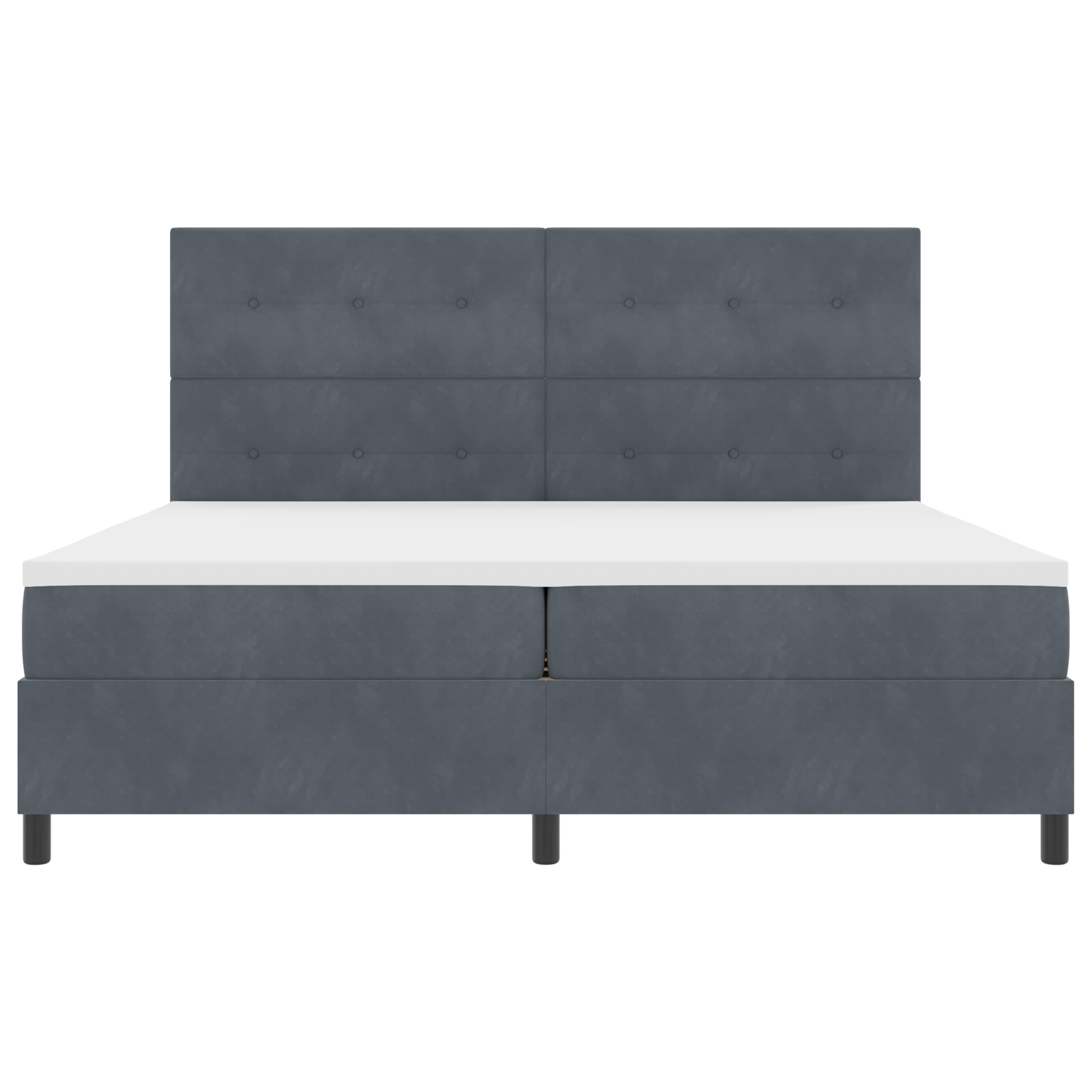 Boxspringbed met matras en LED fluweel donkergrijs 200x200 cm