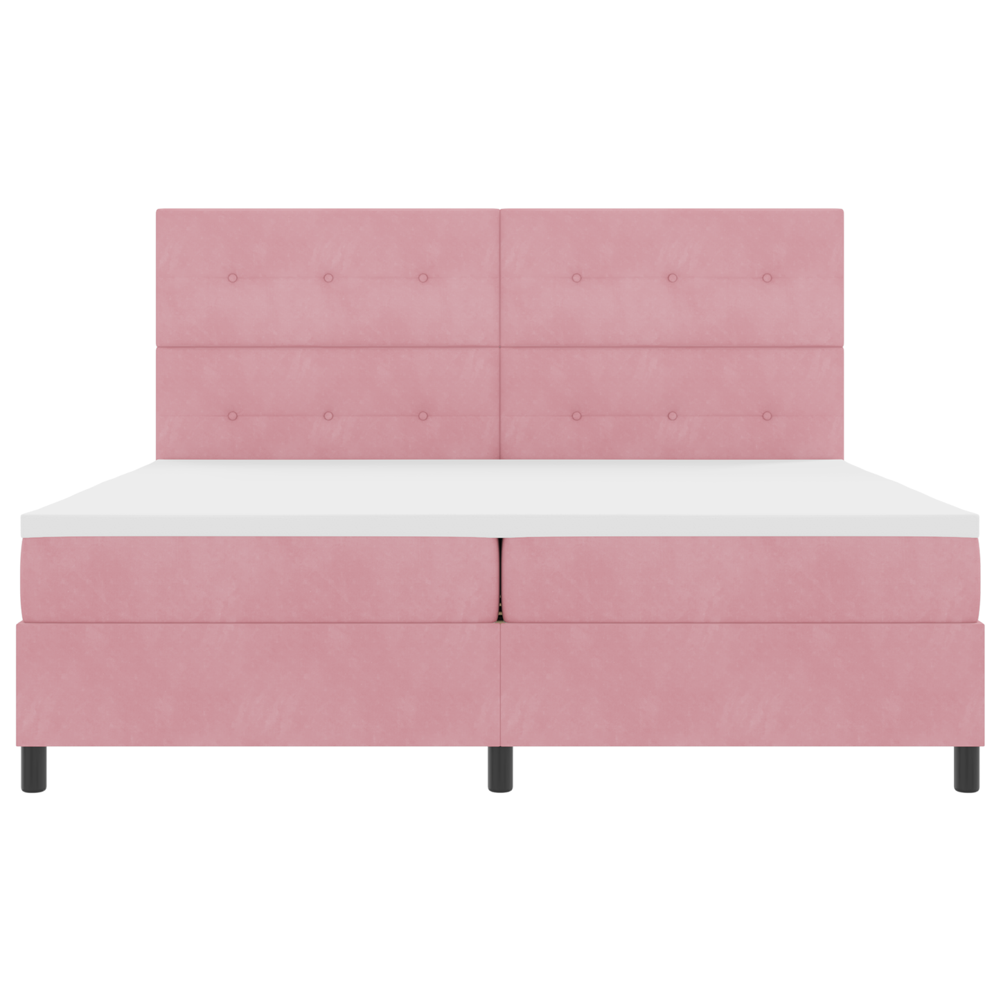 Boxspringbed met matras en LED fluweel roze 200x200 cm