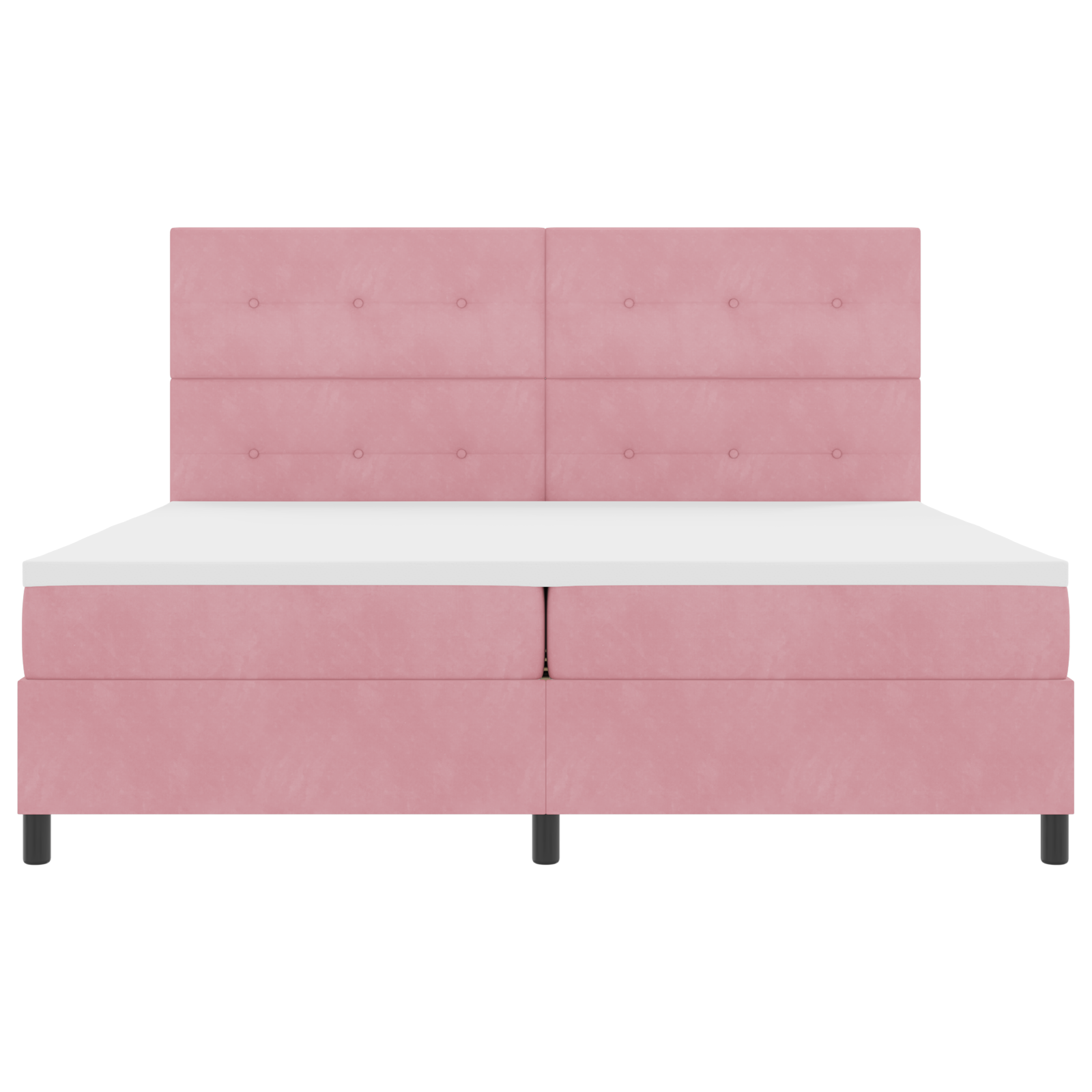 Boxspringbed met matras en LED fluweel roze 200x200 cm