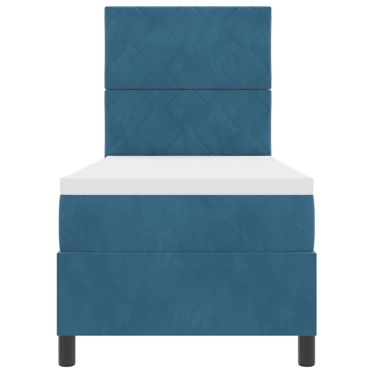 Boxspringbed met matras en LED fluweel donkerblauw 80x200 cm
