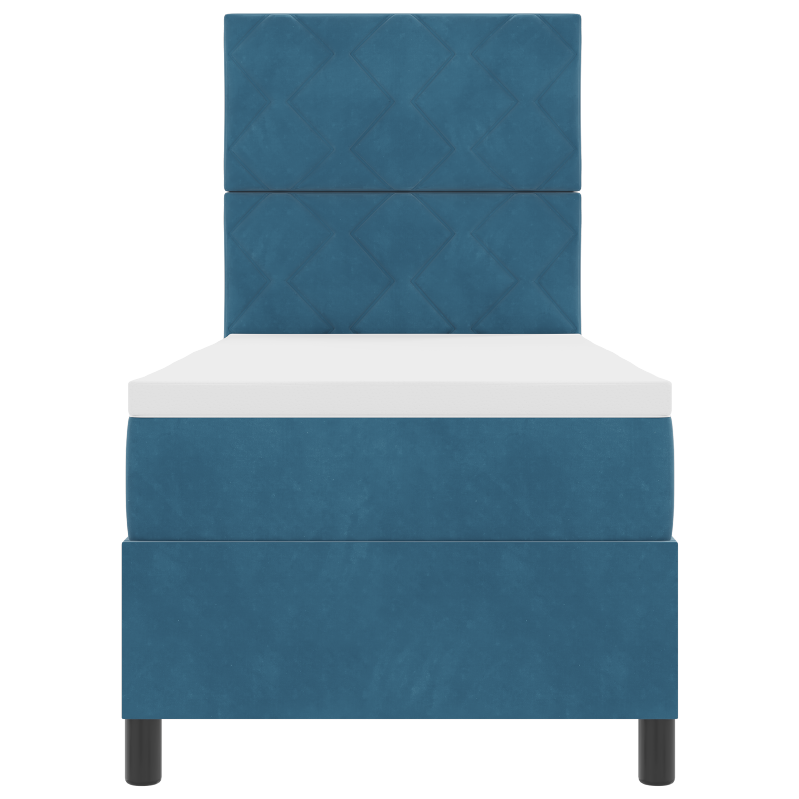 Boxspringbed met matras en LED fluweel donkerblauw 80x200 cm
