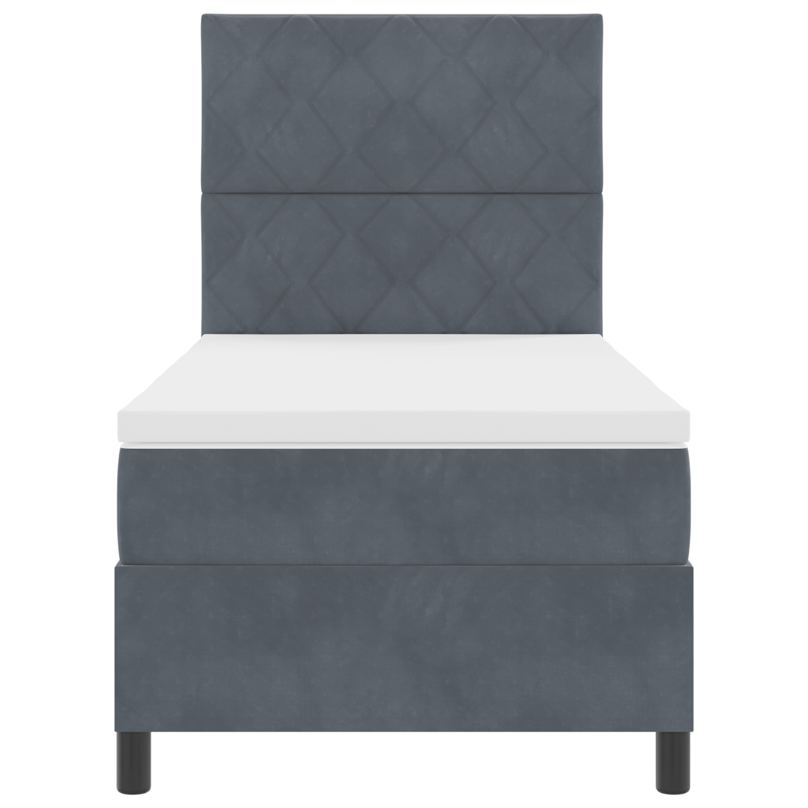 Boxspringbed met matras en LED fluweel donkergrijs 90x200 cm