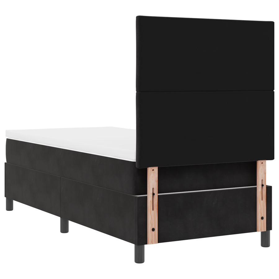 Boxspringbed met matras en LED fluweel zwart 100x200 cm