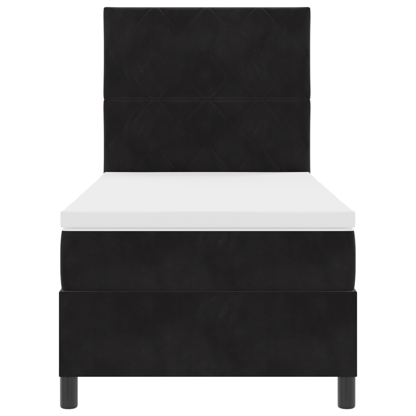 Boxspringbed met matras en LED fluweel zwart 100x200 cm