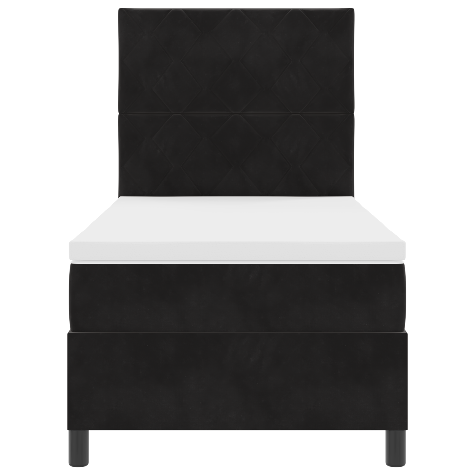 Boxspringbed met matras en LED fluweel zwart 100x200 cm