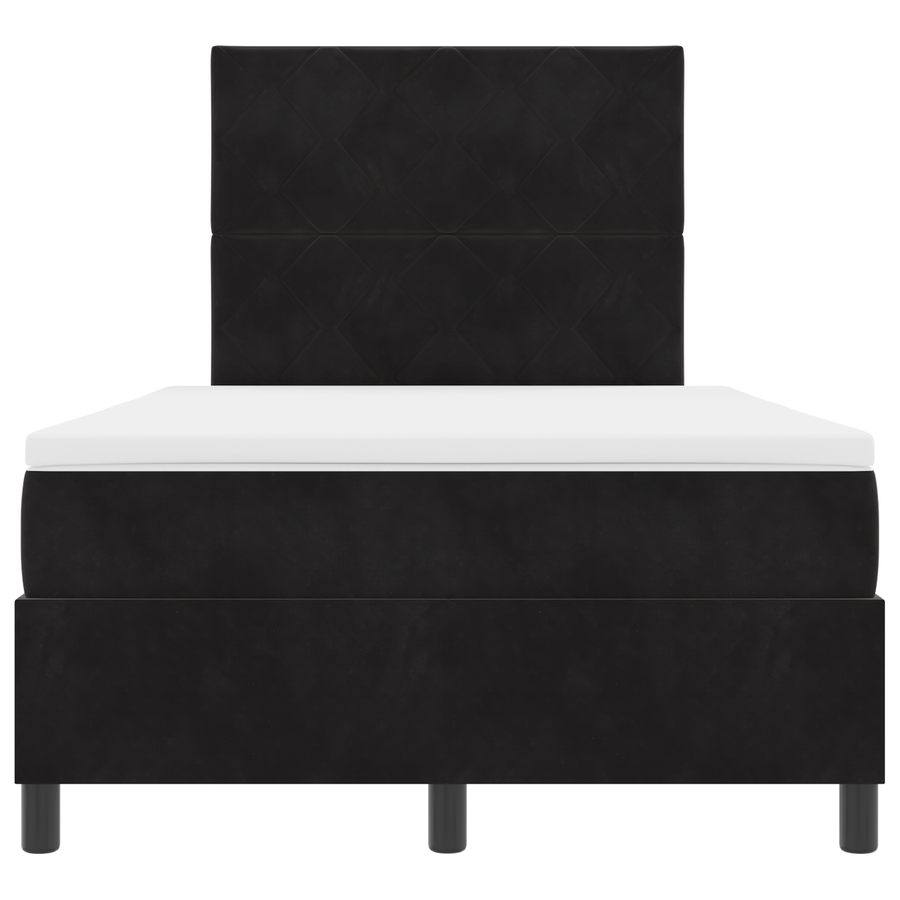 Boxspringbed met matras en LED fluweel zwart 120x190 cm