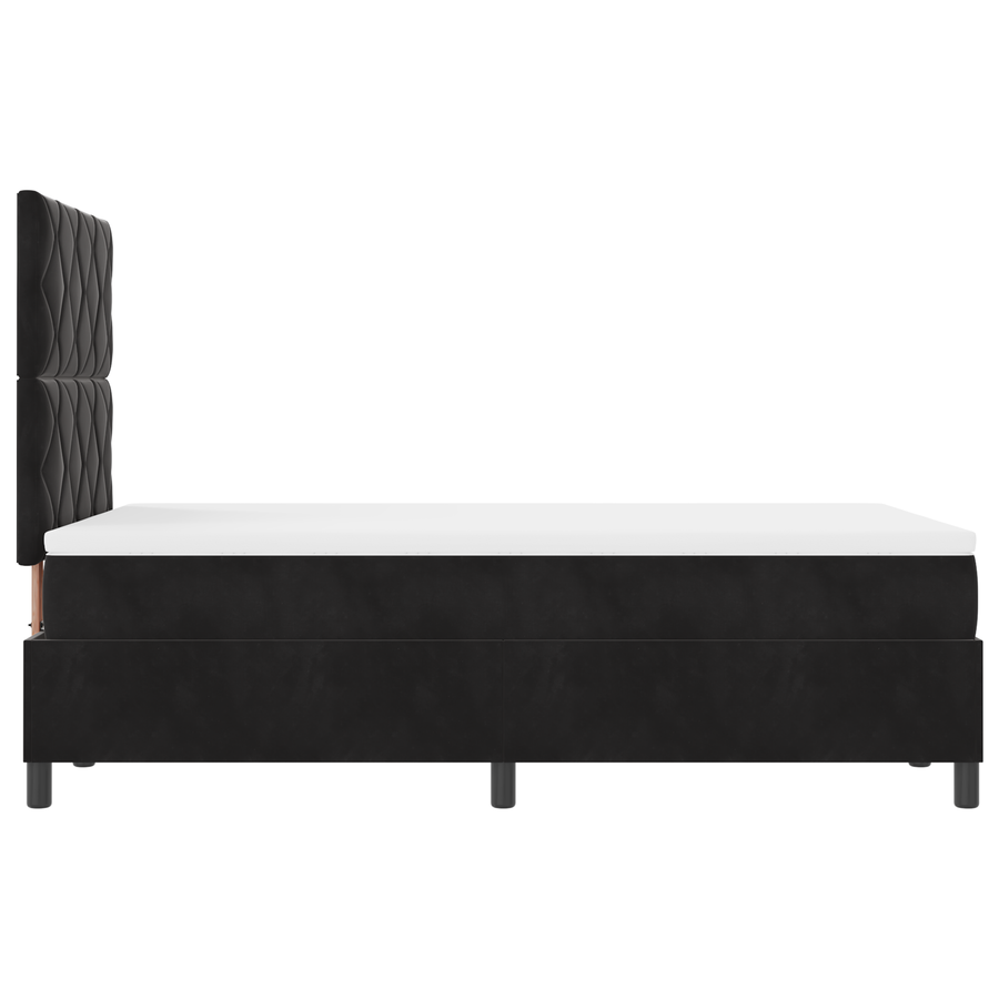 Boxspringbed met matras en LED fluweel zwart 120x190 cm