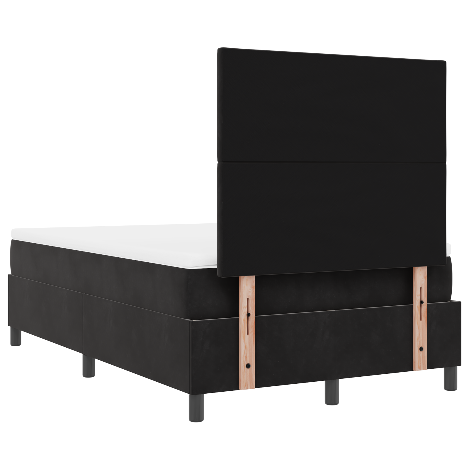 Boxspringbed met matras en LED fluweel zwart 120x200 cm