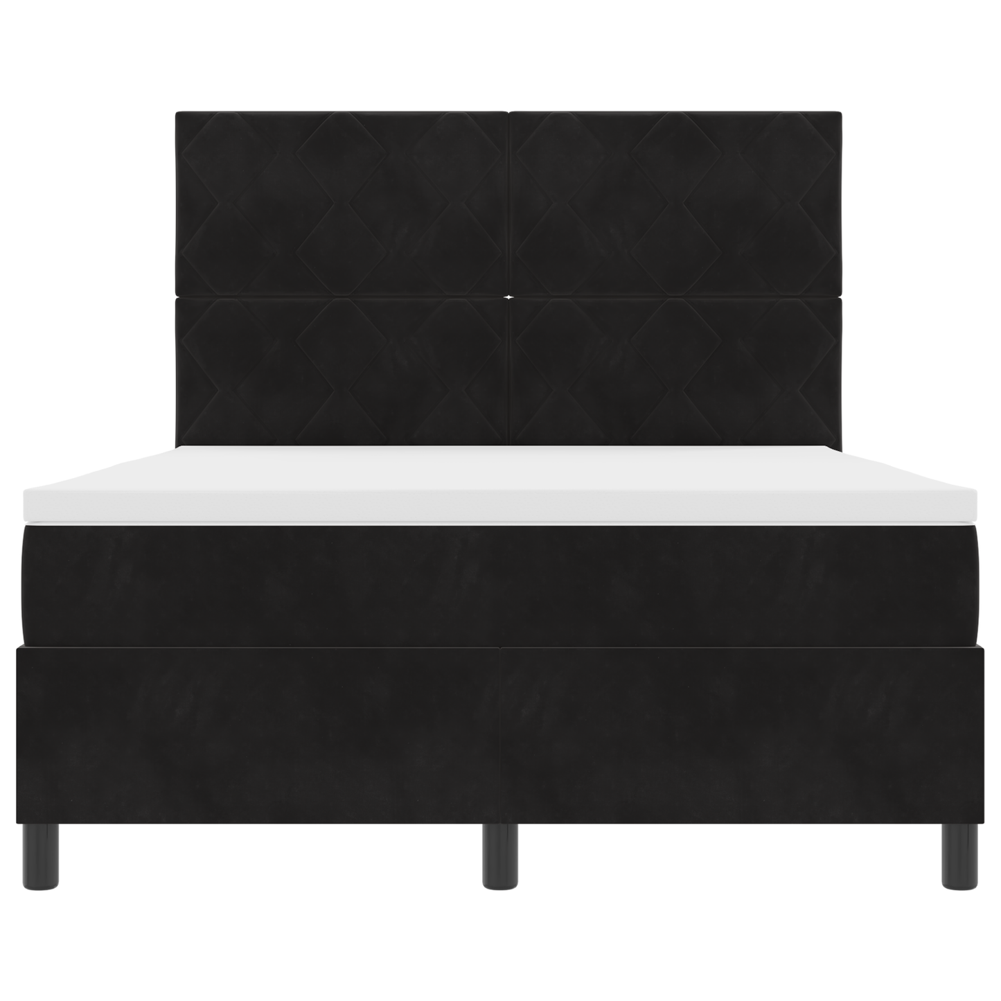 Boxspringbed met matras en LED fluweel zwart 140x200 cm