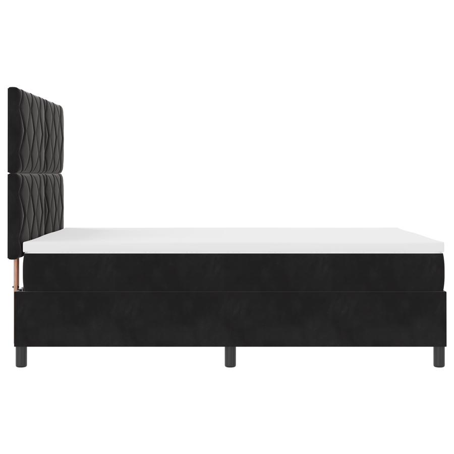 Boxspringbed met matras en LED fluweel zwart 140x200 cm