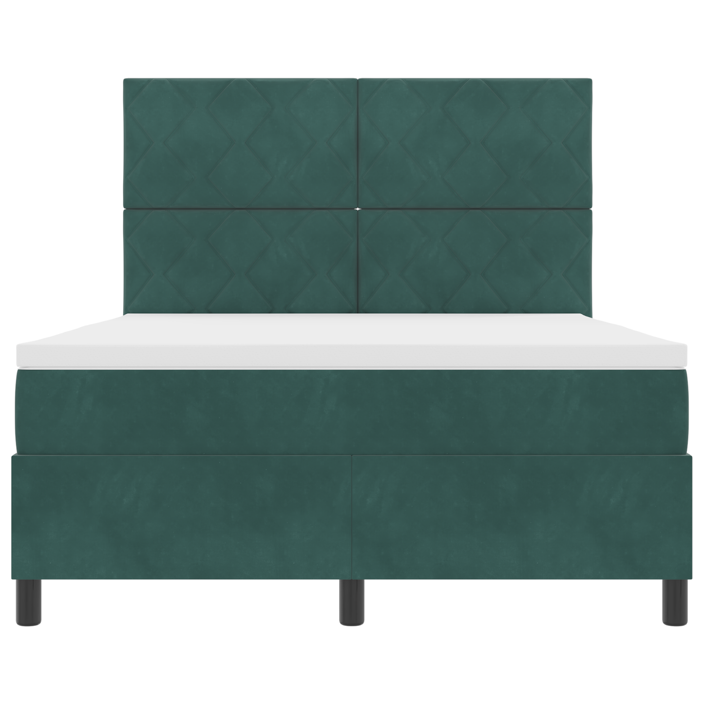 Boxspringbed met matras en LED fluweel donkergroen 140x200 cm